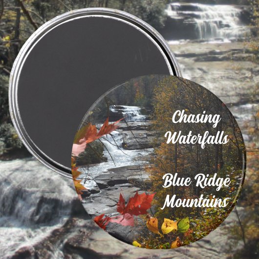 Blue Ridge Mountains Triple Falls NC Fotografy Magnet