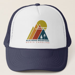 Blue Ridge Mountains Vintag Sunset Souvenir 60er Truckerkappe