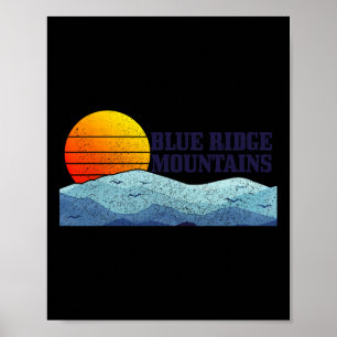 Blue Ridge Mountains Vintage Berge USA Amerika Poster