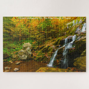 Blue Ridge Mountains Virginia.Frohe Weihnachten Puzzle
