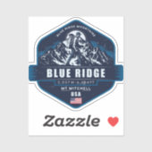 Blue Ridge Mountains Wanderabzeichen| Aufkleber (Blatt)