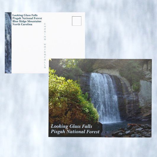 Blue Ridge Mountains Wasserfall Looking Glass Fall Postkarte