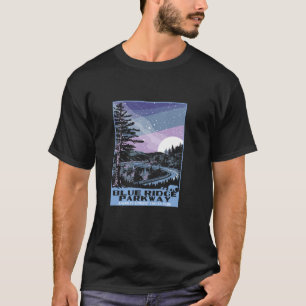 Blue Ridge Parkway bei Nacht im WPA-Stil Vintage S T-Shirt