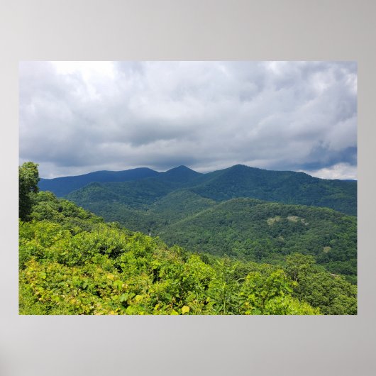 Blue Ridge Parkway Clouds Poster (Vorne)
