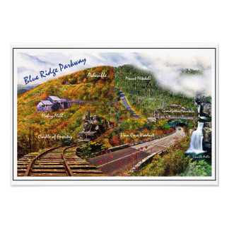 Blue Ridge Parkway Collage Fotodruck