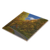 Blue Ridge Parkway, der durch Herbstfarben kurbelt Fliese (Seite)