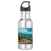 Blue Ridge Parkway Eagle Edelstahlflasche (Vorderseite)