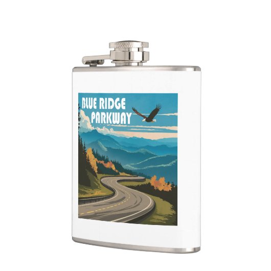 Blue Ridge Parkway Eagle Flachmann (Links)