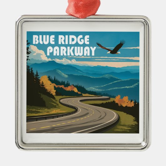 Blue Ridge Parkway Eagle Ornament Aus Metall (Vorne)