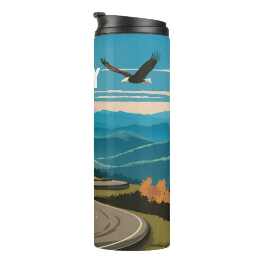 Blue Ridge Parkway Eagle Thermosbecher (Nach rechts gedreht)