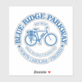 Blue Ridge Parkway (Fahrrad) Aufkleber (Blatt)