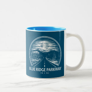 Blue Ridge Parkway Forest Zweifarbige Tasse