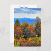 Blue Ridge Parkway Herbst Blick auf Pilotenberg Einladung (Vorne/Hinten)