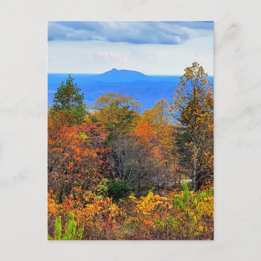 Blue Ridge Parkway Herbst Blick auf Pilotenberg Postkarte (Vorderseite)