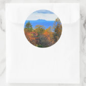 Blue Ridge Parkway Herbst Blick auf Pilotenberg Runder Aufkleber (Tasche)