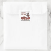 Blue Ridge Parkway Highway Road Trip Quadratischer Aufkleber (Tasche)