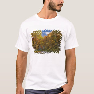 Blue Ridge Parkway in Kurven durch die Herbstfarbe T-Shirt