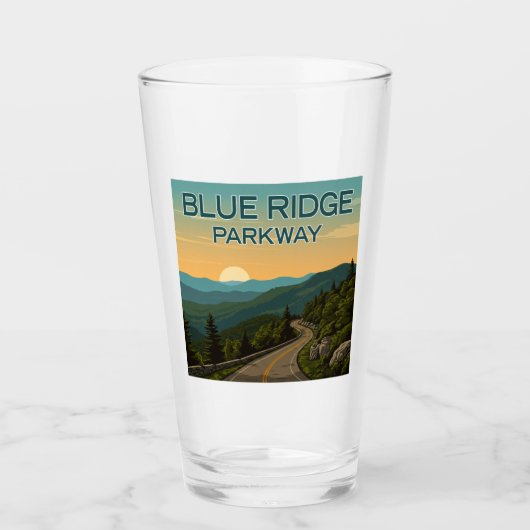 Blue Ridge Parkway Landschaft Glas (Vorderseite)