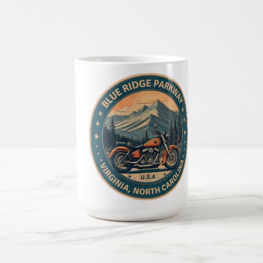 Blue Ridge Parkway Landschaftlich Autobahn Autobah Kaffeetasse (Mittel)