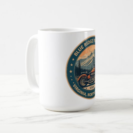 Blue Ridge Parkway Landschaftlich Autobahn Autobah Kaffeetasse (Vorderseite Links)