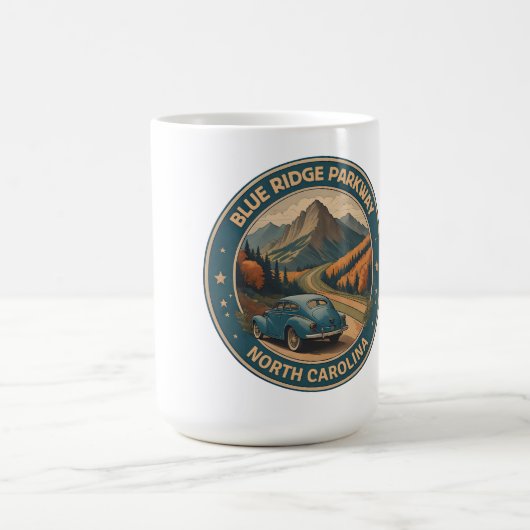 Blue Ridge Parkway Landschaftlich Byway Oldtimer-R Kaffeetasse (Mittel)