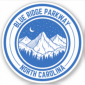Blue Ridge Parkway Landschaftlich Byway Virginia N Aufkleber (Vorderseite)