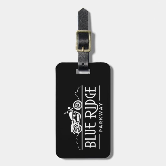 Blue Ridge Parkway Motorrad Gepäckanhänger (Vorderseite vertikal)