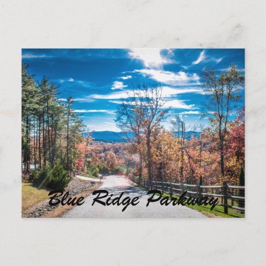 Blue Ridge Parkway NC Postkarte (Vorderseite)