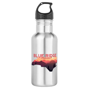 Blue Ridge Parkway North Carolina Karte Edelstahlflasche