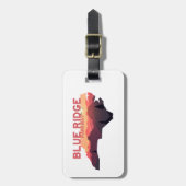 Blue Ridge Parkway North Carolina Karte Gepäckanhänger (Vorderseite vertikal)