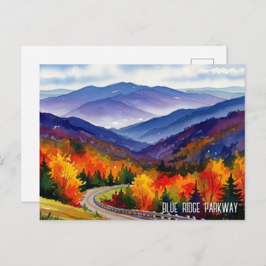 Blue Ridge Parkway Postkarte (Vorne/Hinten)
