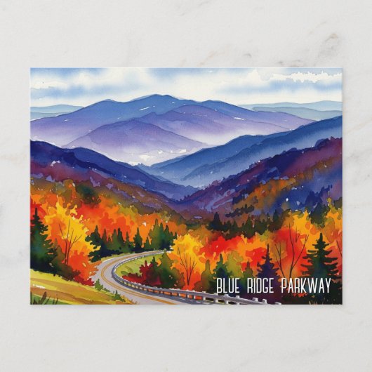Blue Ridge Parkway Postkarte (Vorderseite)