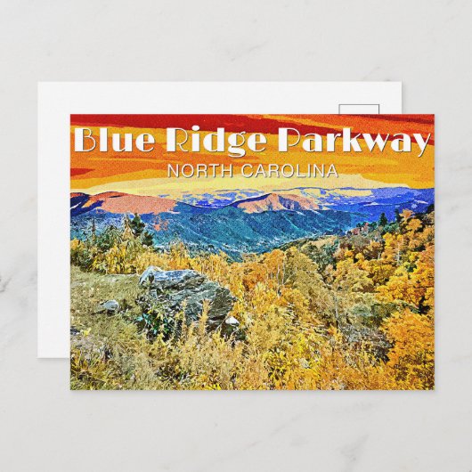 Blue Ridge Parkway Postkarte (Vorne/Hinten)