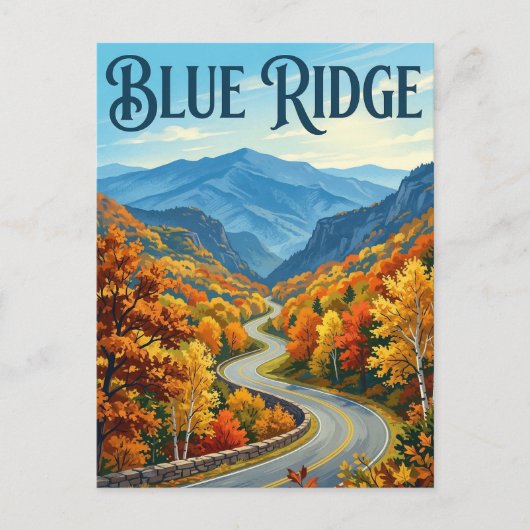 Blue Ridge Parkway Postkarte (Vorderseite)