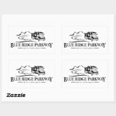 Blue Ridge Parkway Recreational Vehicle Rechteckiger Aufkleber (Blatt)