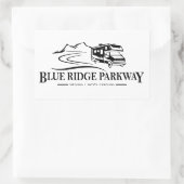 Blue Ridge Parkway Recreational Vehicle Rechteckiger Aufkleber (Tasche)