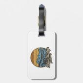 Blue Ridge Parkway Retro Gepäckanhänger (Rückseite vertikal)