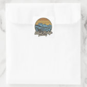 Blue Ridge Parkway Retro Quadratischer Aufkleber (Tasche)