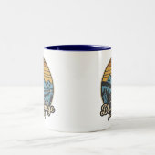 Blue Ridge Parkway Retro Zweifarbige Tasse (Mittel)
