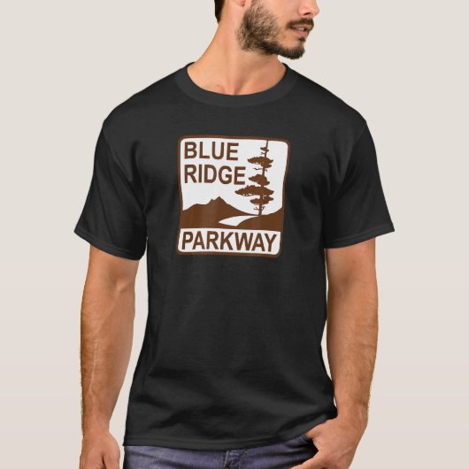Blue Ridge Parkway Road Sign T-Shirt (Vorderseite)