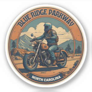 Blue Ridge Parkway Scenic Byway Motorradtour Aufkleber