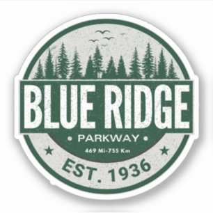 Blue Ridge Parkway Scenic Byway Virginia Nord C Aufkleber