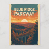 Blue Ridge Parkway Scenic Byway Virginia North C Postkarte (Vorderseite)
