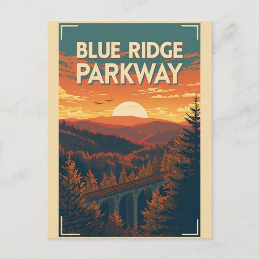 Blue Ridge Parkway Scenic Byway Virginia North C Postkarte (Vorderseite)