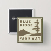 Blue Ridge Parkway Schild Button (Vorne & Hinten)