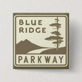 Blue Ridge Parkway Schild Button (Vorderseite)