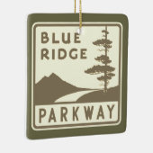 Blue Ridge Parkway Schild Keramikornament (Rechts)