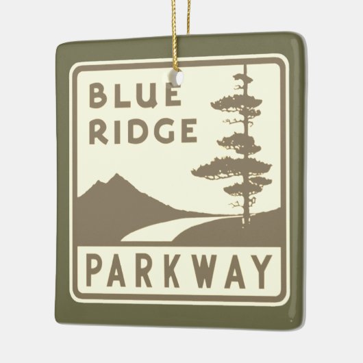 Blue Ridge Parkway Schild Keramikornament (Links)