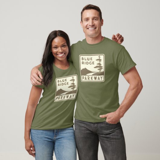 Blue Ridge Parkway Schild T-Shirt (Unisex)