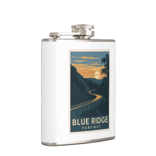 Blue Ridge Parkway Sunset Flachmann (Rechts)